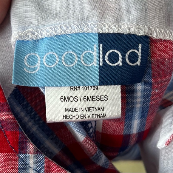 •Little Me & Good Lad• Set of Two Sleeveless Romper Outfits - Size 6-9 Months - Picture 3 of 15